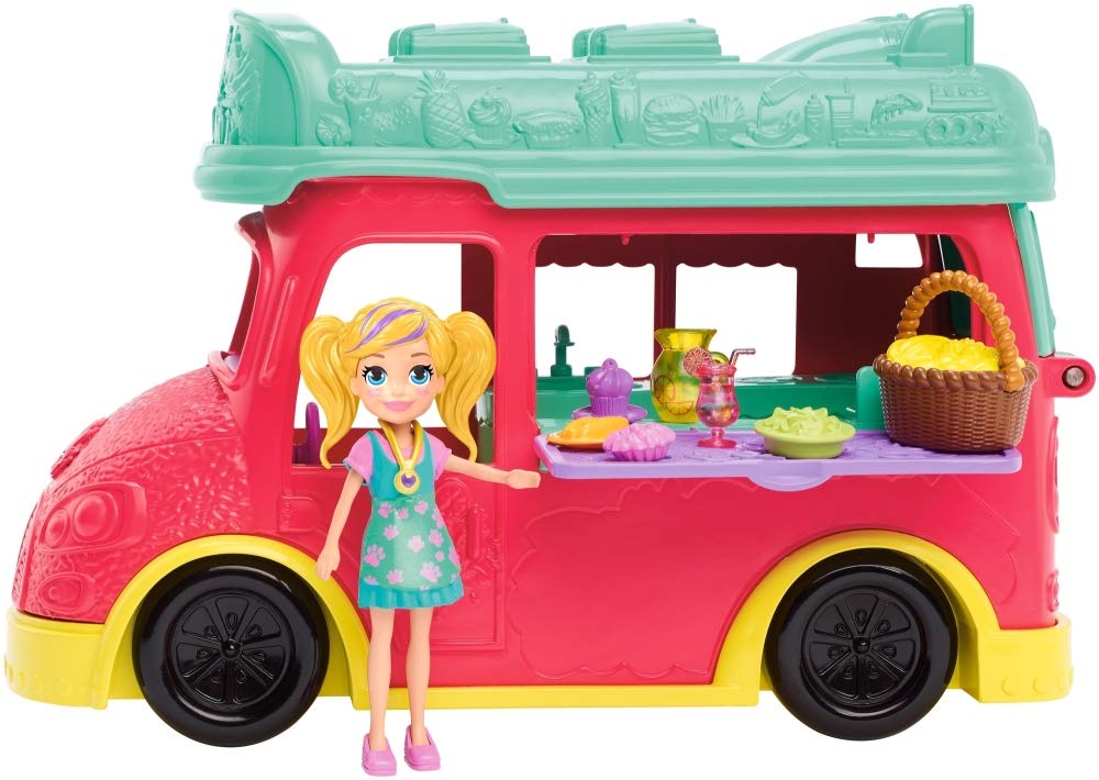 Encontraproduto.com.br - Veículo e Boneca - Polly Pocket - Food Truck Refresco - Mattel