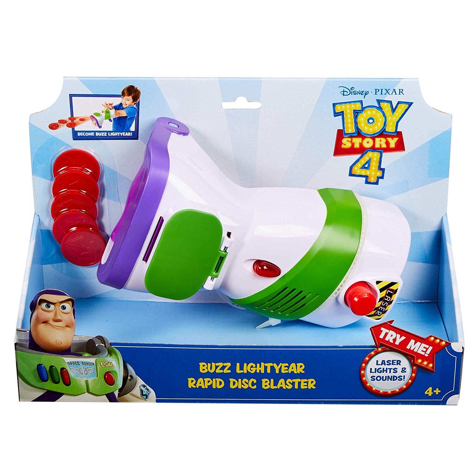 Encontraproduto.com.br - Lançador De Discos Com Luzes E Sons 4 Buzz Lightyear Toy Story Gdp85