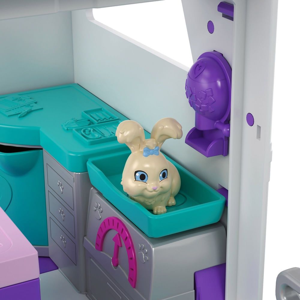 Encontraproduto.com.br - Veículo e Boneca - Polly Pocket - Hospital Móvel dos Bichinhos - Mattel
