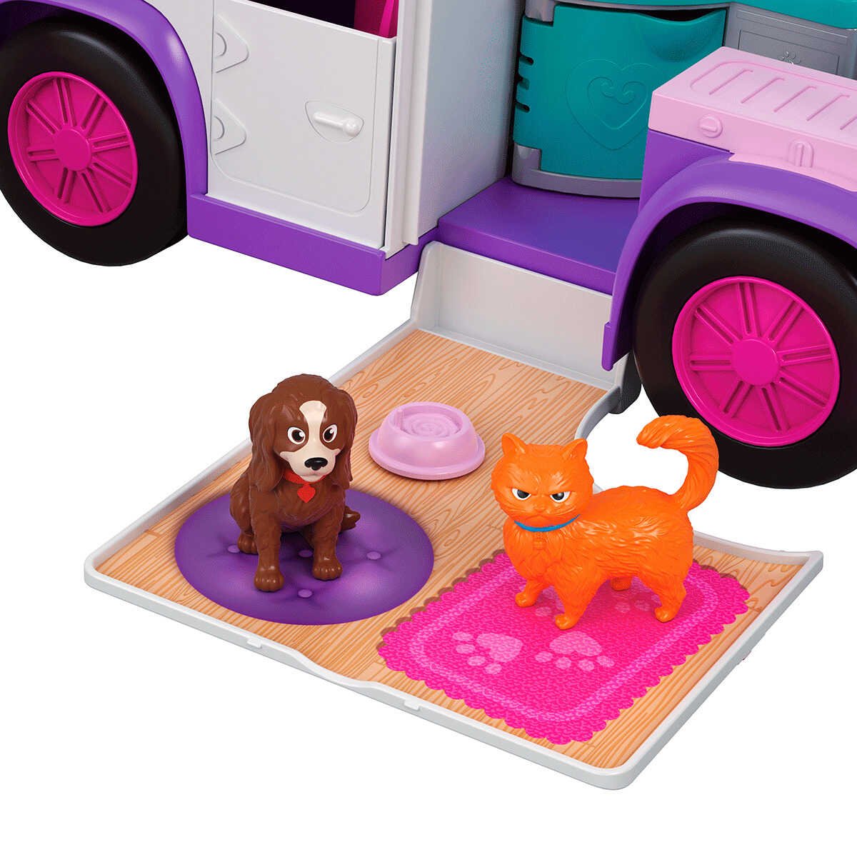 Encontraproduto.com.br - Veículo e Boneca - Polly Pocket - Hospital Móvel dos Bichinhos - Mattel