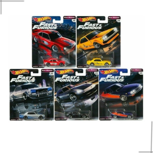 Encontraproduto.com.br - Hot Wheels Set 5minis Fast & Furious Velozes Furiosos Rewind