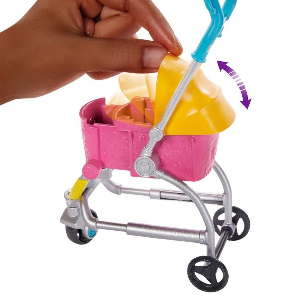 Encontraproduto.com.br - Boneca Barbie Passeio c/ Cachorro no Carrinho Mattel