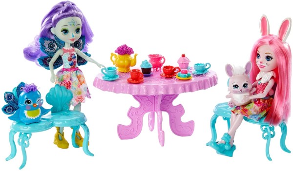 Encontraproduto.com.br - Boneca Articulada - Enchantimals - Festa do Chá - Patter Peacock e Bree Bunny - Mattel