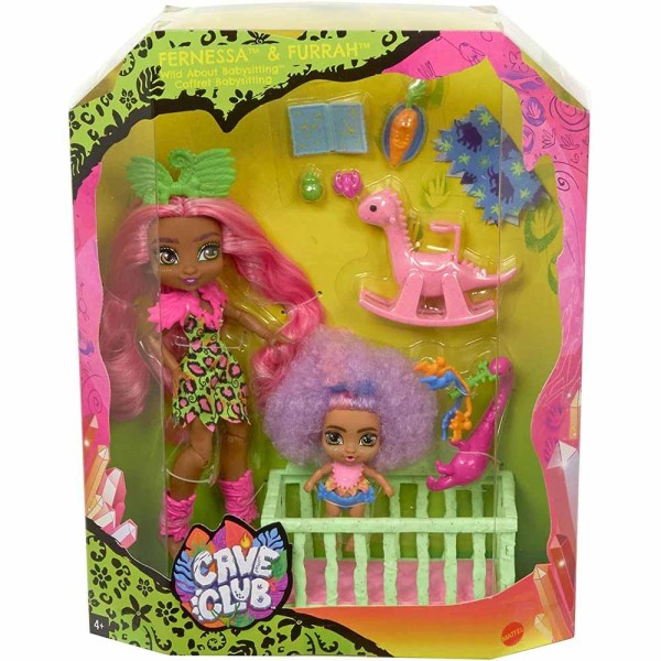 Encontraproduto.com.br - Conjuto De Boneca Articulada e Mini Boneca - Cave Club - Fernessa e Furrah - Mattel