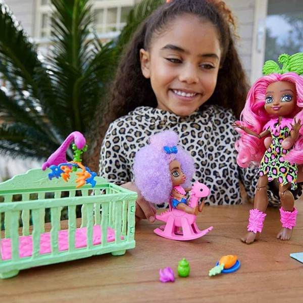 Encontraproduto.com.br - Conjuto De Boneca Articulada e Mini Boneca - Cave Club - Fernessa e Furrah - Mattel