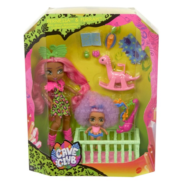 Encontraproduto.com.br - Conjuto De Boneca Articulada e Mini Boneca - Cave Club - Fernessa e Furrah - Mattel