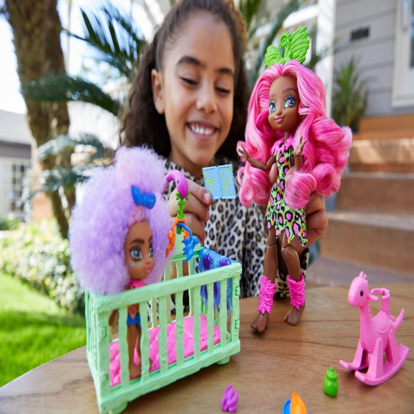 Encontraproduto.com.br - Conjuto De Boneca Articulada e Mini Boneca - Cave Club - Fernessa e Furrah - Mattel