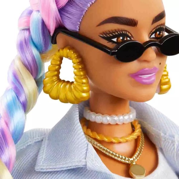 Encontraproduto.com.br - Barbie Fashionista Tranças De Arco Iris Com Pets - Mattel