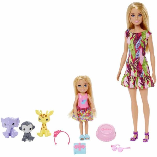 Encontraproduto.com.br - Boneca Barbie E Chelsea Festa Na Selva Animais Mattel Gtm82