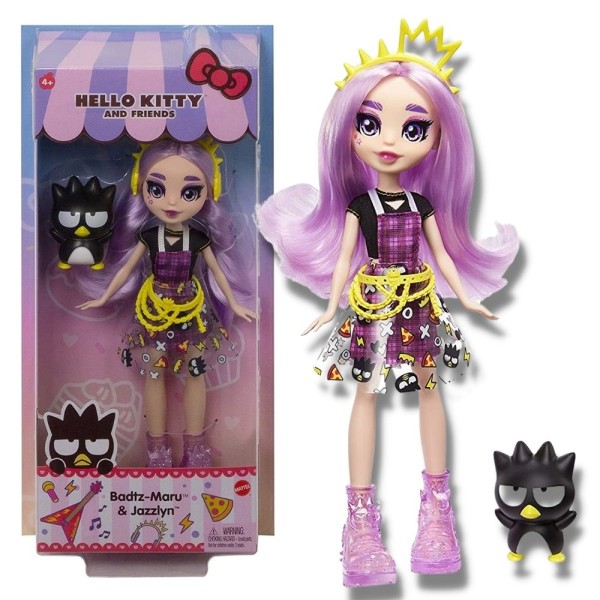 Encontraproduto.com.br - Boneca Hello Kitty 25 cm Figura Badtz Maru e Jazzlyn Mattel
