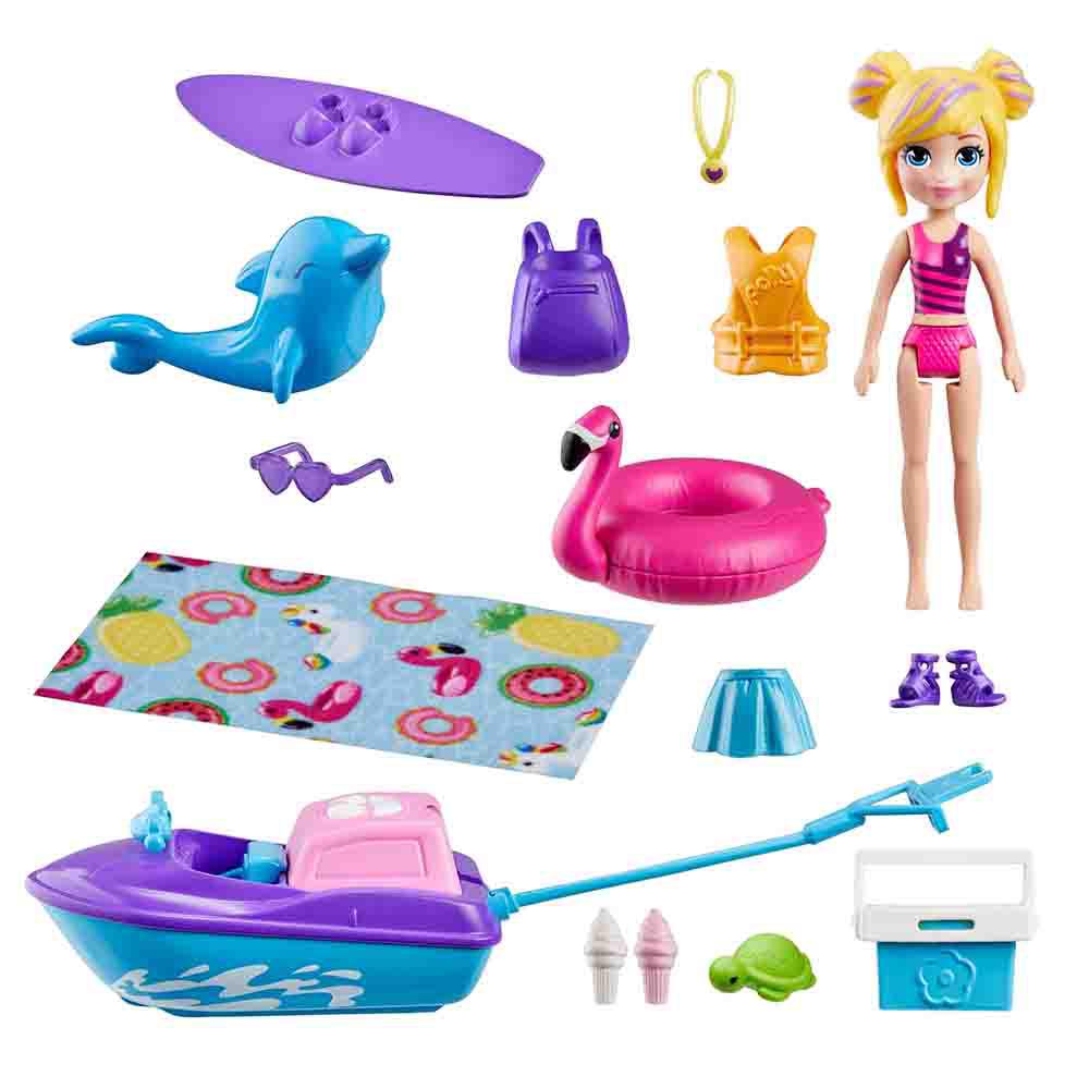 Encontraproduto.com.br - Polly Pocket - Aventura Aquática com Lancha - Mattel
