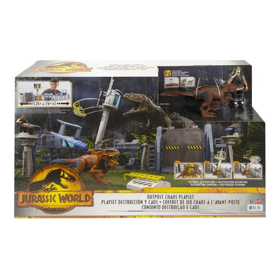 Encontraproduto.com.br - Jurassic World Dominion Outpost Chaos Playset 1.25m Mattel