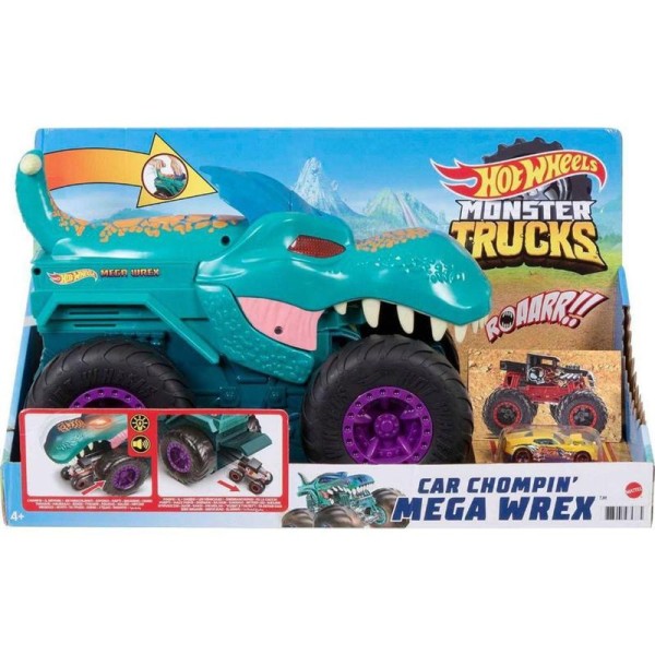 Encontraproduto.com.br - Hot Wheels Monster Truck Mega Wrex Devorador - Mattel