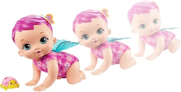 Encontraproduto.com.br - BONECA MGB BORBOLETA ENGATINHA E RI