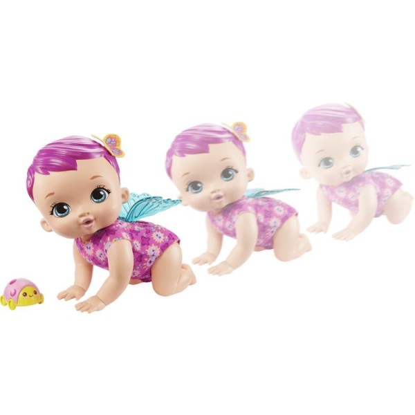 Encontraproduto.com.br - BONECA MGB BORBOLETA ENGATINHA E RI
