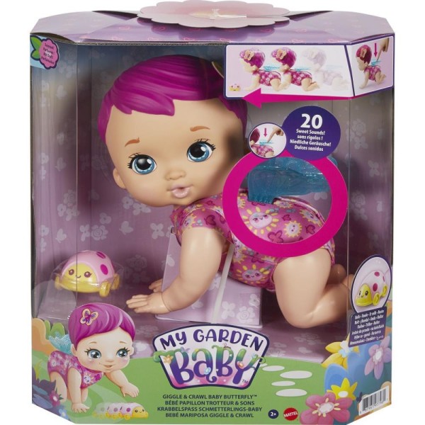 Encontraproduto.com.br - BONECA MGB BORBOLETA ENGATINHA E RI