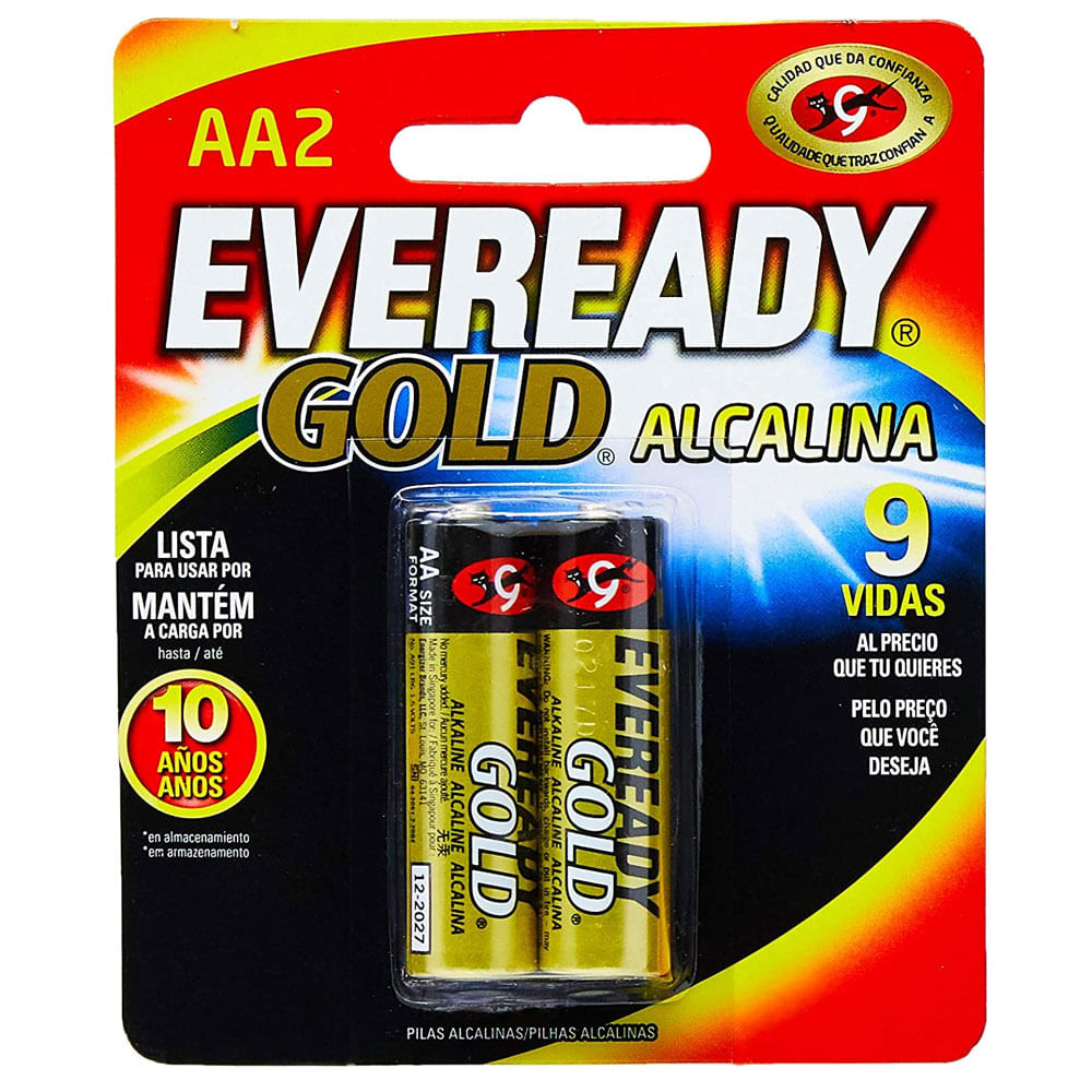 Encontraproduto.com.br - Pilha Eveready Gold Aa2 Pequena Alcalina com 2 Unidades
