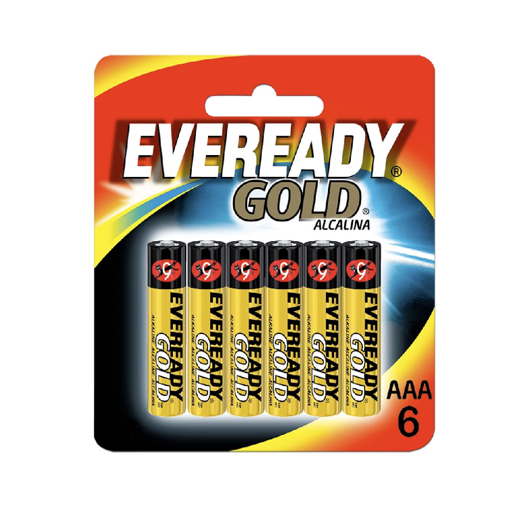 Encontraproduto.com.br - Pilha Eveready Gold Aaa Alcalina 1,5v 6 Unidades