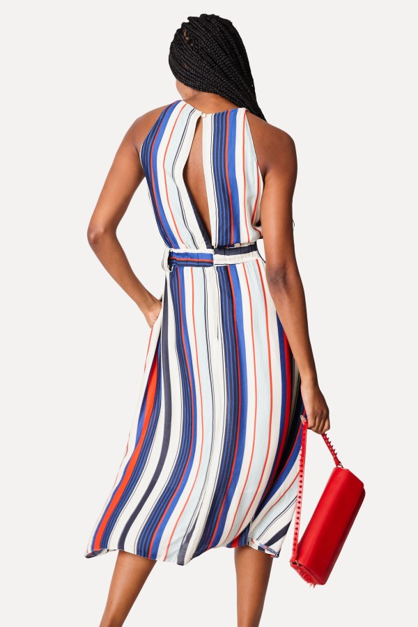 Encontraproduto.com.br - Vestido Midi Listra Navy