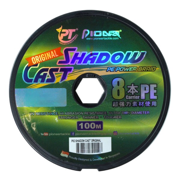 Linha de Pesca Multifilamento SHADOW CAST 8X Fibra Resistente 0,42mm Verde Escuro Pioneer