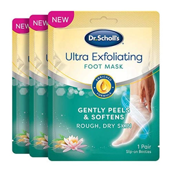 Encontraproduto.com.br - Máscara De Casca De Pé Ultra Esfoliante Do Dr. Scholl 3pk, Delicadamente Descasca E Suaviza Pele Áspera E Seca, Com Ureia, Contagem 3.0
