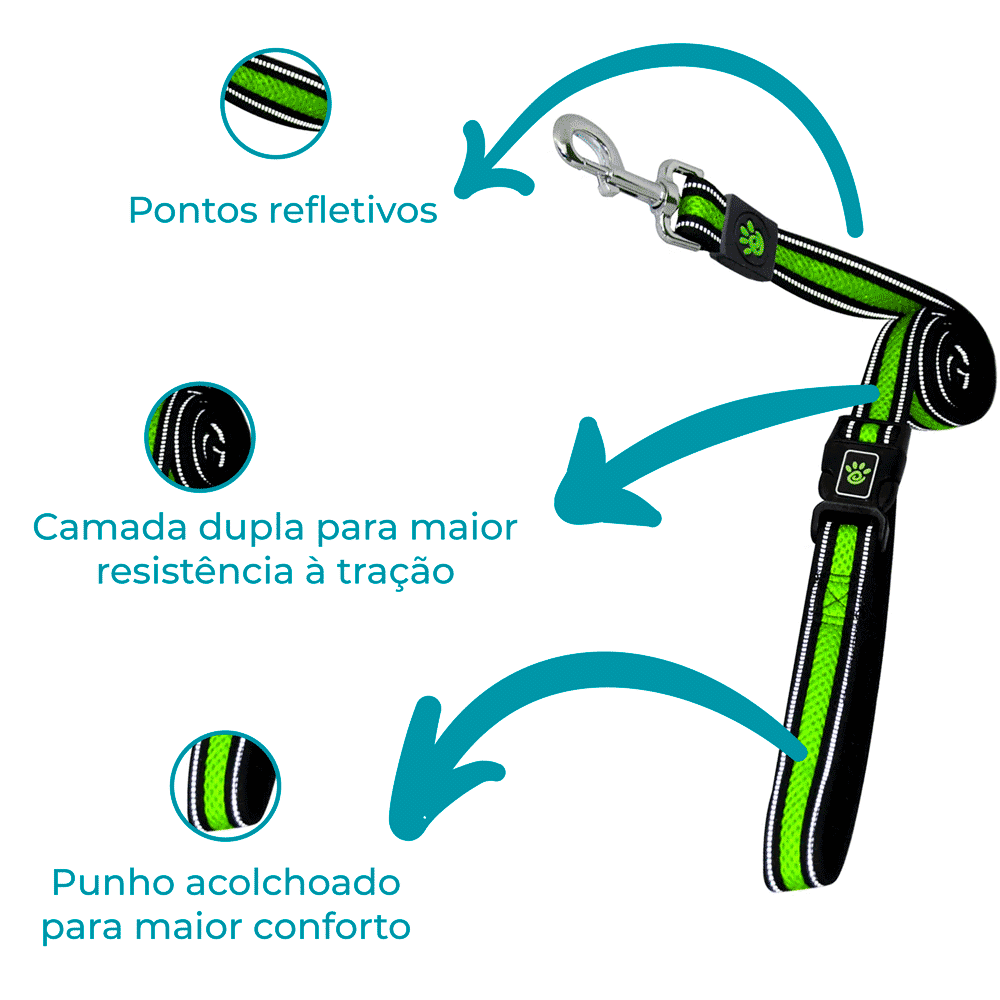 Guia Cães Athletic Air Doco Verde