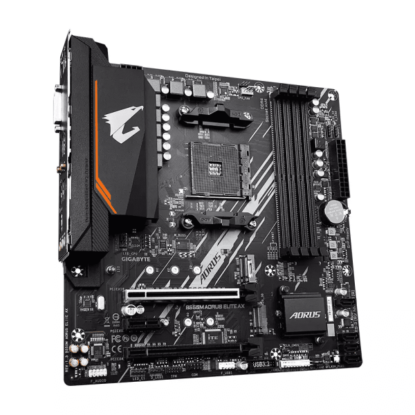 Encontraproduto.com.br - Placa Mae Gigabyte AMD B550M Aorus Elite AX MATX AM4 M.2 NVME WI-FI 4XDDR4 MAX. 128GB 1X DVI