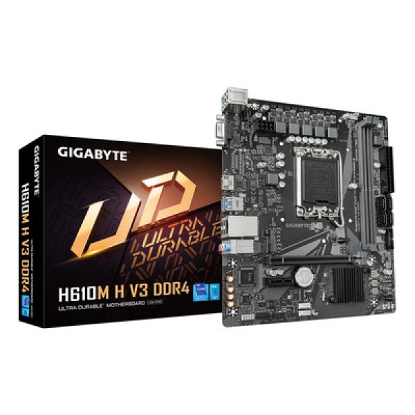 Encontraproduto.com.br - Placa Mae Gigabyte INTEL H610M H V3 MATX LGA 1700 M.2 NVME 2XDDR4 MAX. 64GB 1X D-SUB 1X HDMI 2XUSB