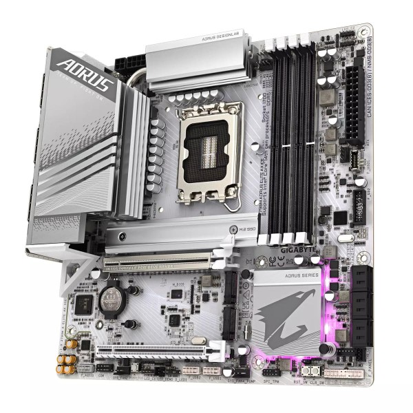 Encontraproduto.com.br - Placa Mae Gigabyte INTEL Z790M Aorus Elite AX ICE MATX LGA 1700 M.2 NVME WI-FI 4XDDR5 MAX. 192GB 1X