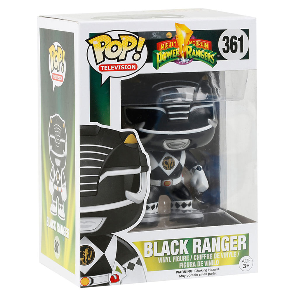 Encontraproduto.com.br - Figura Colecionável - Funko POP - Power Rangers - Ranger Preto - Funko