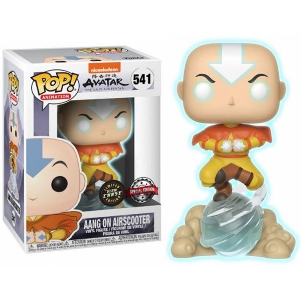 Encontraproduto.com.br - Funko Pop Aang On Airscooter 541 Avatar Chase Original Novo