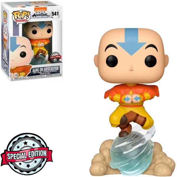 Encontraproduto.com.br - Funko Pop Aang On Airscooter 541 Avatar Chase Original Novo