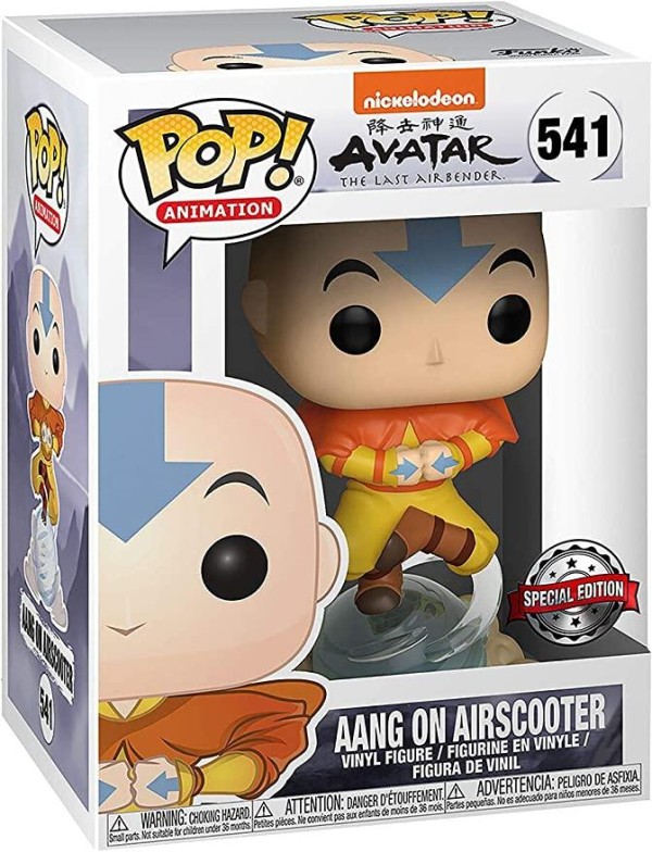 Encontraproduto.com.br - Funko Pop Aang On Airscooter 541 Avatar Chase Original Novo
