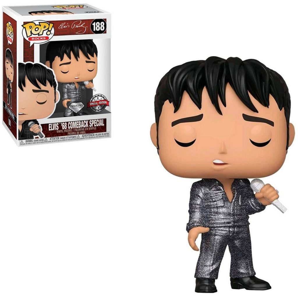 Encontraproduto.com.br - Funko Pop Elvis Presley 188 Elvis 68 Comeback Special Diamond