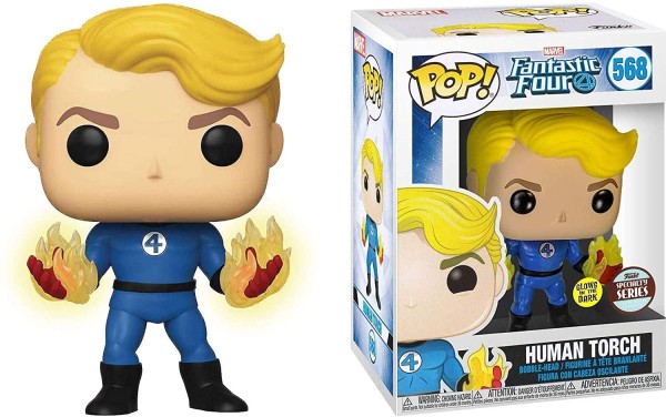 Encontraproduto.com.br - Funko Pop Quarteto Fantástico Tocha Humana 568 - Human Torch GITD