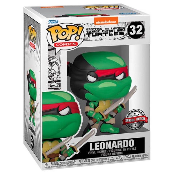 Encontraproduto.com.br - Boneco As Tartarugas Ninja Leonardo 32 Funko Pop Comics