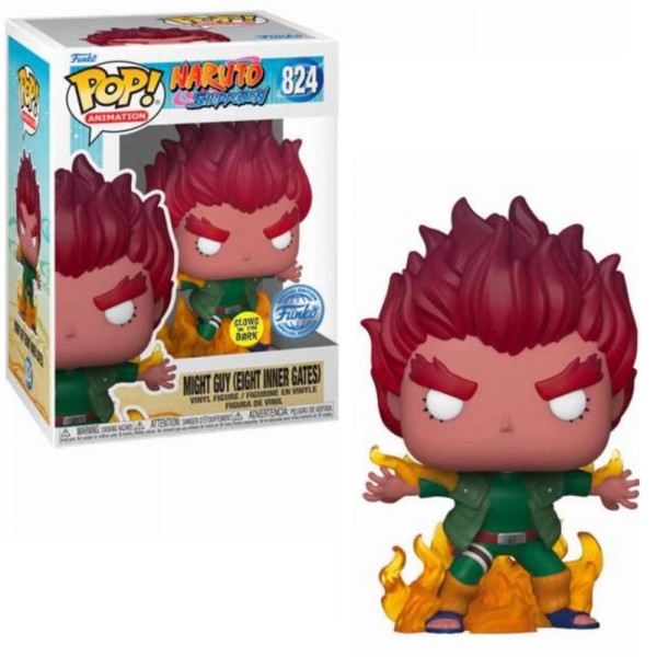 Encontraproduto.com.br - Funko Pop Naruto 824 Might Guy Eight Inner Gates Glows