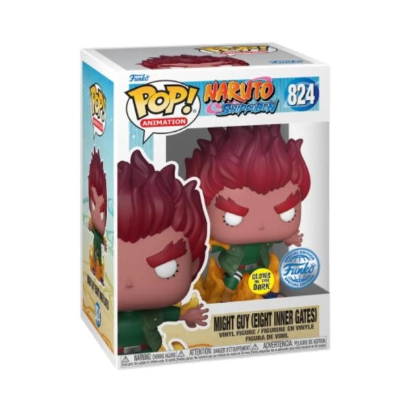 Encontraproduto.com.br - Funko Pop Naruto 824 Might Guy Eight Inner Gates Glows