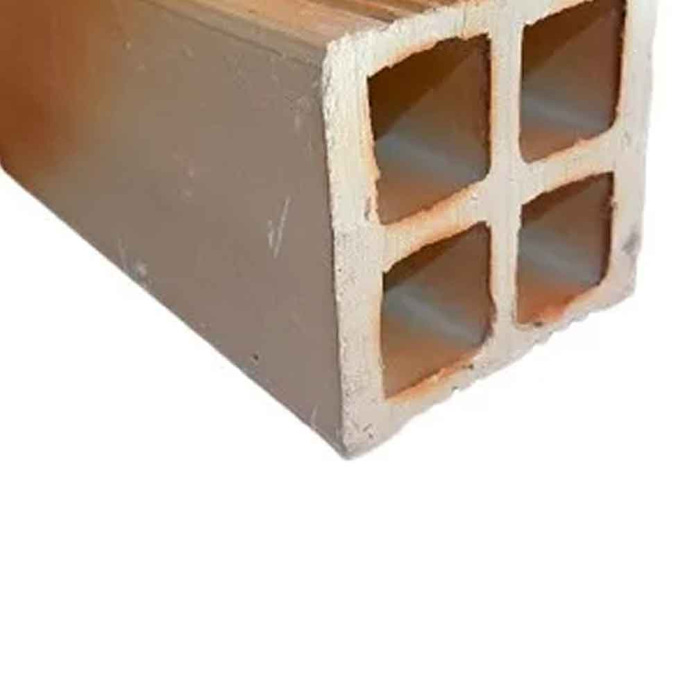 Encontraproduto.com.br - Tijolo 4 Furos A Vista Santa Fé 9 X 9 X 19cm Mesclado