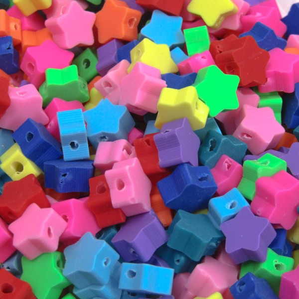 Encontraproduto.com.br - ENTREMEIO FIMO INFANTIL ESTRELA 10X05MM EM PVC COM 50 PEÇAS