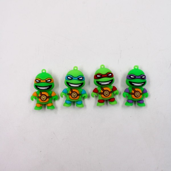 Encontraproduto.com.br - PINGENTE TARTARUGAS NINJAS 50MM EMBORRACHADO COM 02 PEÇAS