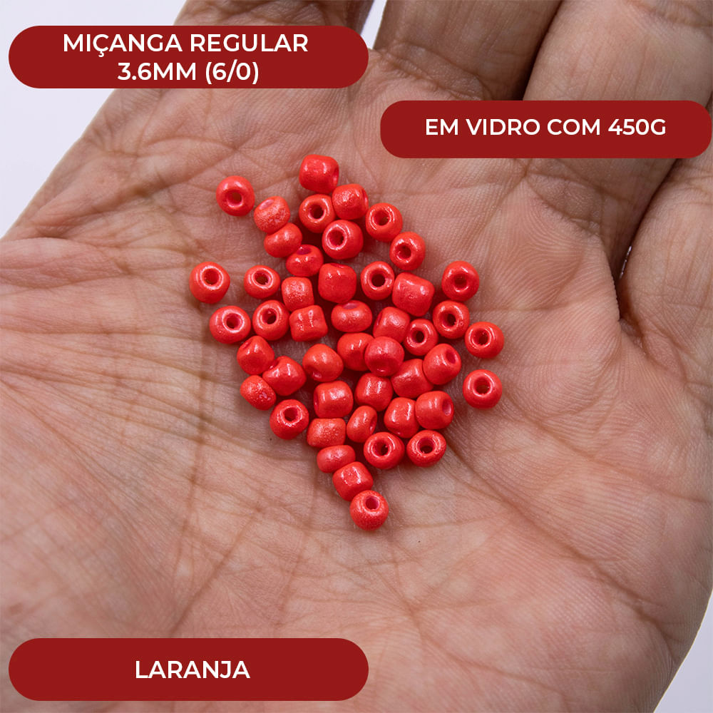 Encontraproduto.com.br - MIÇANGA REGULAR 3.6MM (6/0) EM VIDRO COM 45G