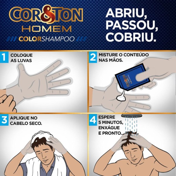 Encontraproduto.com.br - Tintura Niely Cor&ton Homem 3.0 Castanho Escuro