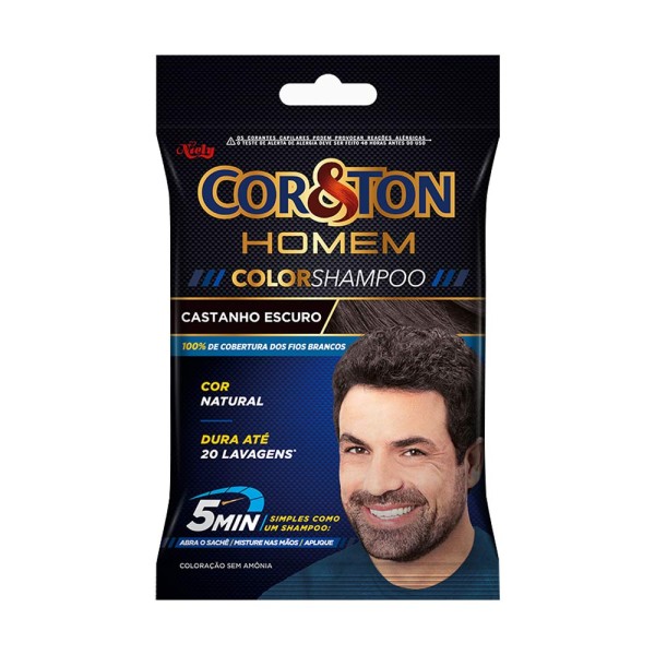 Encontraproduto.com.br - Tintura Niely Cor&ton Homem 3.0 Castanho Escuro