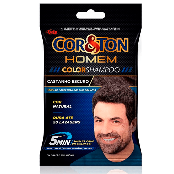 Encontraproduto.com.br - Tintura Niely Cor&ton Homem 3.0 Castanho Escuro