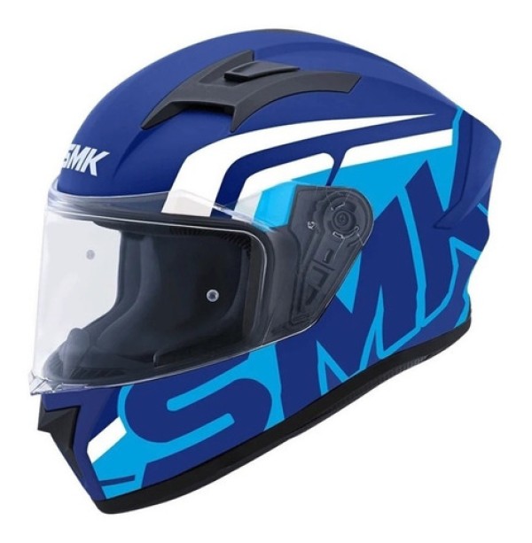 Capacete SMK Stellar Stage MA551 Matt Blue White