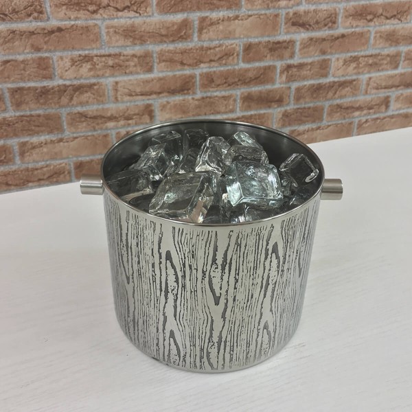 Encontraproduto.com.br - Balde de Inox Champanhe Venice Com Relevo Especial Prana