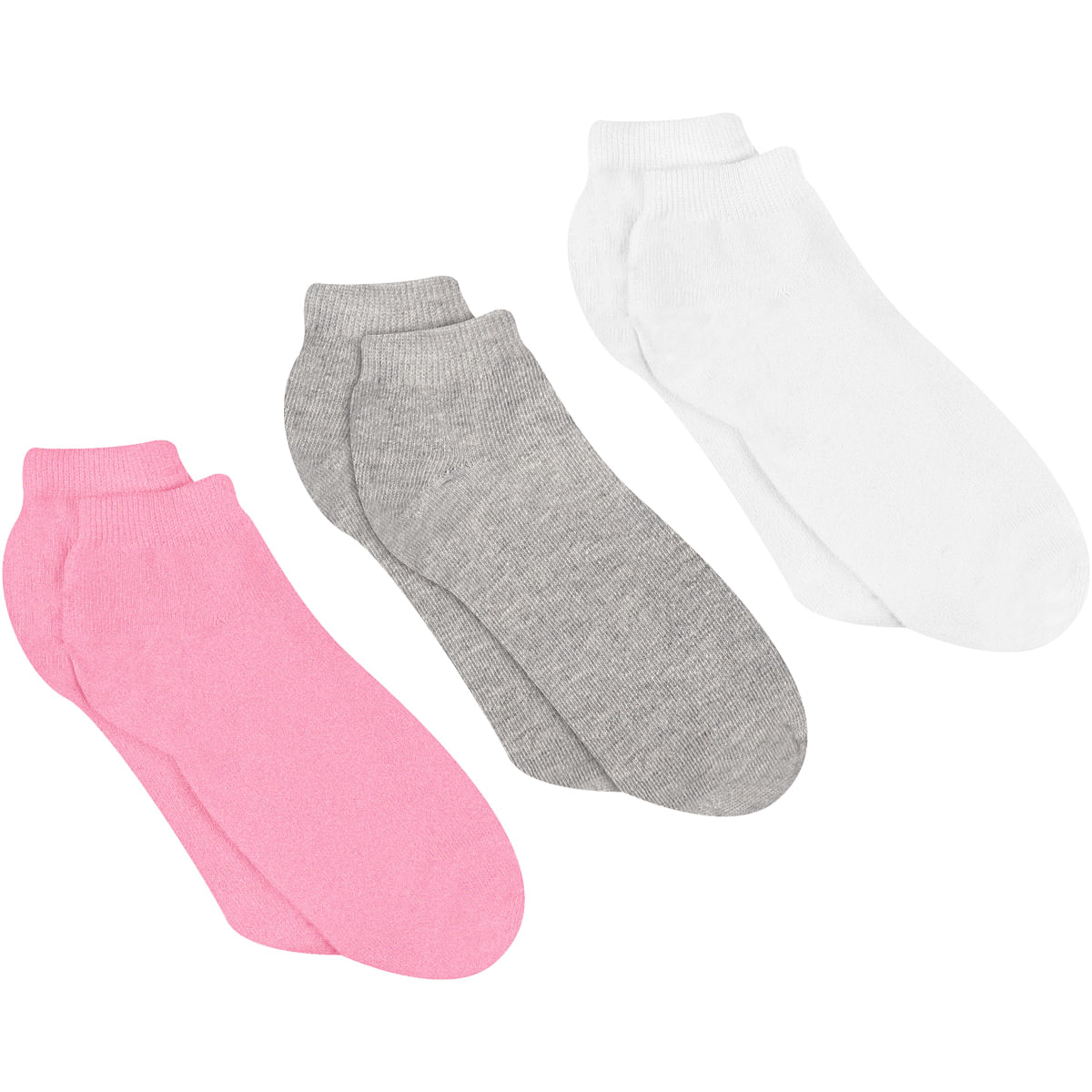 Kit 3 Meias Liso Rosa