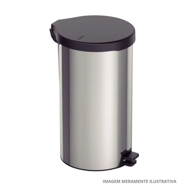 Lixeira Com Pedal New Em Inox 20 Litros Tramontina