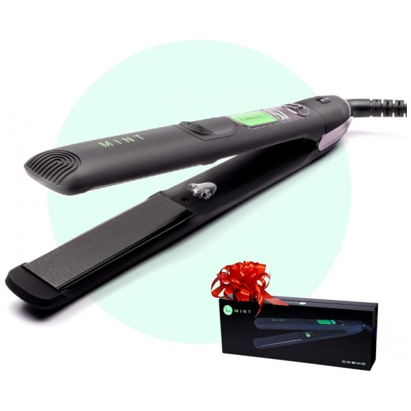 Chapinha Prancha de Cabelo Profissional com Placas de Turmalina e Cerâmica Iônica, Bivolt, MINT, Preto